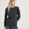 Maglieria-Brunello Cucinelli Maglia in cashmere con monile Lignite (C2803)