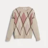 Maglieria-Brunello Cucinelli Maglia Jacquard Argyle in cashmere Beige (CMR34)