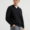 Maglieria-Brunello Cucinelli Maglia leggera in cashmere e seta Nero (CH101)