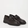 Mocassini & Flat Shoes-Brunello Cucinelli Mocassini Penny Loafer con Precious Insert Testa di Moro (C8279)