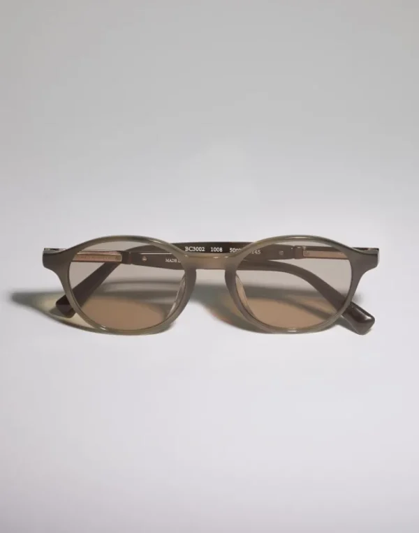 Occhiali | Occhiali Uomo-Brunello Cucinelli Occhiale da vista Sartorial Sunset in acetato Havana Taupe (CEK31)