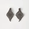 Event Dressing-Brunello Cucinelli Orecchini Sculptured in Argento sterling 925 Lignite (C044)