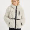 Travelwear | Capospalla-Brunello Cucinelli Outerwear in shearling Plush di cashmere con cappuccio, cintura e Shiny Zipper Pull Grigio Perla (C8098)