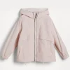 Capospalla-Brunello Cucinelli Outerwear in tela di cotone techno idrorepellente con cappuccio e monile Rosa Chiaro (C7486)