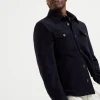 Capospalla-Brunello Cucinelli Overshirt in panno leggero idrorepellente di cashmere Blu Navy (CMD05)