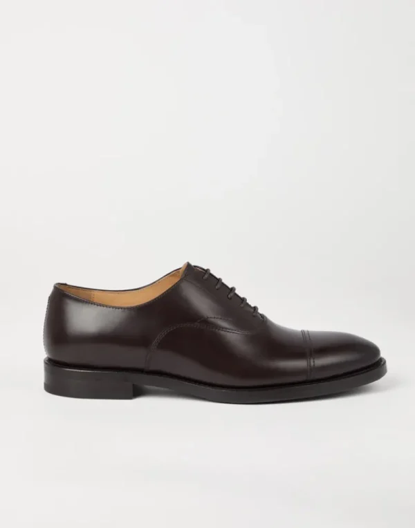 Stringate-Brunello Cucinelli Oxford in vitello Smart con puntale Marrone (C8455)