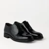 Stringate | Smoking-Brunello Cucinelli Oxford in vitello verniciato Nero (C101)