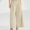 Pantaloni-Brunello Cucinelli Pantalone A-line Pleated in gabardina di cotone stretch Grigio Chiaro (C9732)