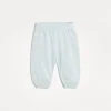 Newborn (0-24 Mesi)-Brunello Cucinelli Pantalone Baby Bernie in maglia jacquard di cotone Celeste (C2387)