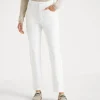 Pantaloni-Brunello Cucinelli Pantalone Baggy in denim comfort tinto capo con Shiny Tab Bianco (C159)