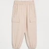 Travelwear-Brunello Cucinelli Pantalone Cargo in felpa leggera di cotone comfort Rosa (C9600)