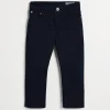 Pantaloni-Brunello Cucinelli Pantalone cinque tasche in denim leggero tinto comfort Blu Navy (C7193)