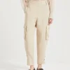 Pantaloni-Brunello Cucinelli Pantalone Explorer Cargo in panama di lino Beige (C010)