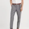 Pantaloni-Brunello Cucinelli Pantalone formal fit in hopsack leggero di lana vergine e seta Grigio (C007)