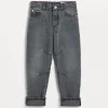 Pantaloni-Brunello Cucinelli Pantalone in denim Greyscale con cuciture in contrasto Denim Grigio (C9007)