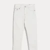 Pantaloni-Brunello Cucinelli Pantalone in denim leggero tinto comfort con cuciture in contrasto Bianco (C7210)