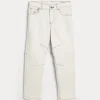 Pantaloni-Brunello Cucinelli Pantalone in denim leggero tinto comfort con cuciture in contrasto Latte (C6094)