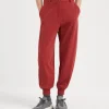 Travelwear-Brunello Cucinelli Pantalone in felpa Smooth di cotone Rosso (C021)