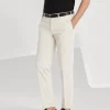 Pantaloni-Brunello Cucinelli Pantalone italian fit in gabardina di cotone American Pima comfort tinto capo Off-White (C5797)