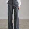 Pantaloni-Brunello Cucinelli Pantalone Loose in flanella di lana vergine e cashmere Grigio Scuro (C032)