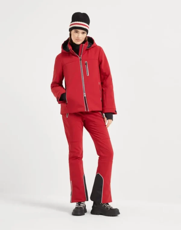 Travelwear | Pantaloni-Brunello Cucinelli Pantalone Mountain in tessuto techno membranato Rosso (C637)