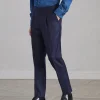 Smoking | Abiti-Brunello Cucinelli Pantalone per smoking in tela di cashmere con pince Blu Navy (C4425)