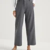 Pantaloni-Brunello Cucinelli Pantalone Soft Curved in lana Tropical Luxury Grigio Medio (C010)