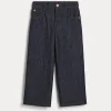 Pantaloni & Gonne-Brunello Cucinelli Pantalone Straight in denim no fade con monile Denim (C001)