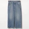 Pantaloni & Gonne-Brunello Cucinelli Pantalone Straight in denim Classic con monile Denim (C8305)