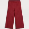 Travelwear | Pantaloni & Gonne-Brunello Cucinelli Pantalone Track in maglia di cotone costa piatta Rosso (C7901)