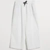 Travelwear-Brunello Cucinelli Pantalone Track in piquet di cotone techno Off-White (C7220)