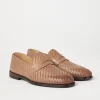 Mocassini-Brunello Cucinelli Penny Loafer in vitello intrecciato Yuta (C2823)