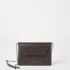 Piccola Pelletteria-Brunello Cucinelli Pochette BC Duo in vitello granato con Precious Chain Marrone (C8279)