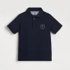 T-shirt & Camicie-Brunello Cucinelli Polo in jersey a coste di cotone con badge Tennis Blu (C6134)