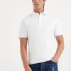 T-shirt & Polo-Brunello Cucinelli Polo in jersey di cotone con collo camicia e Faux-Layering Bianco (CW787)