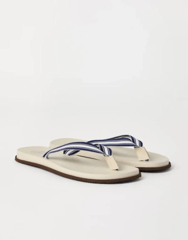 Slides & Infradito-Brunello Cucinelli Pool slides Blu Navy (CJR38)