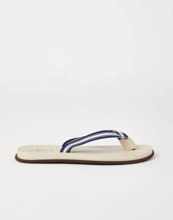 Slides & Infradito-Brunello Cucinelli Pool slides Blu Navy (CJR38)