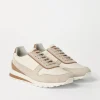 Sneakers-Brunello Cucinelli Runners in vitello e camoscio lavato Beige (CJI86)