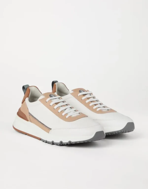 Sneakers-Brunello Cucinelli Runners in vitello semilucido Beige (CNL39)