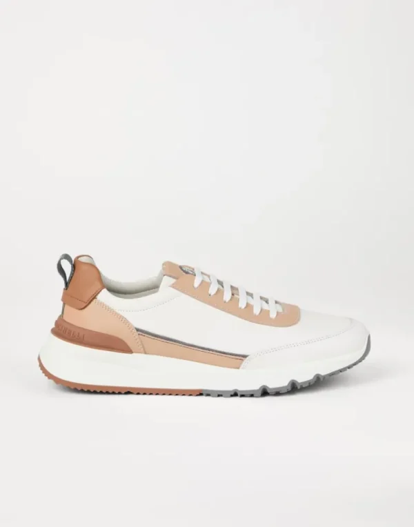 Sneakers-Brunello Cucinelli Runners in vitello semilucido Beige (CNL39)