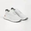 Scarpe-Brunello Cucinelli Runners slip-on in maglia di cotone techno a coste con logo ricamato Bianco (CCM29)