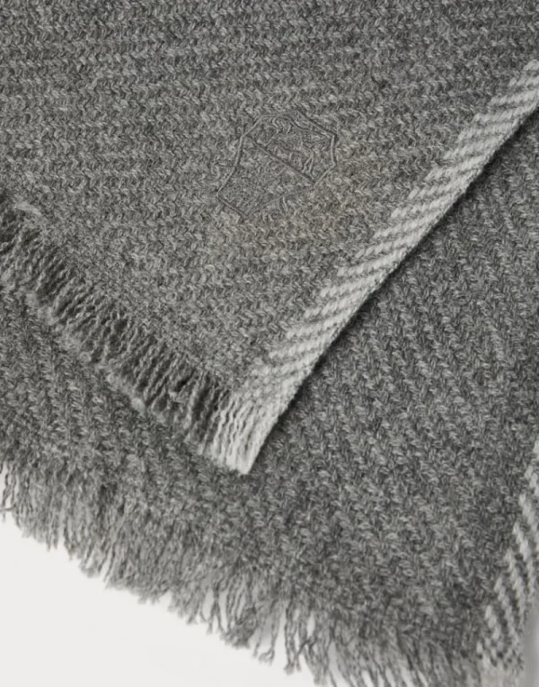 Sciarpe-Brunello Cucinelli Sciarpa in cashmere Grigio Medio (CWD57)