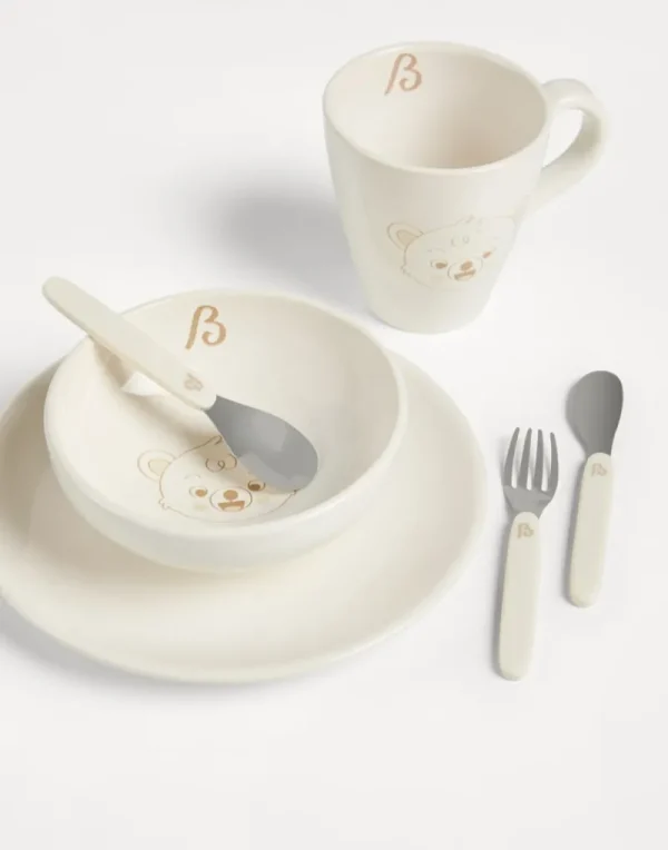 Little Things-Brunello Cucinelli Set colazione Bernie in ceramica Latte (CLATT)