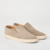 Mocassini-Brunello Cucinelli Slip-on in camoscio lavato Beige Chiaro (C6761)