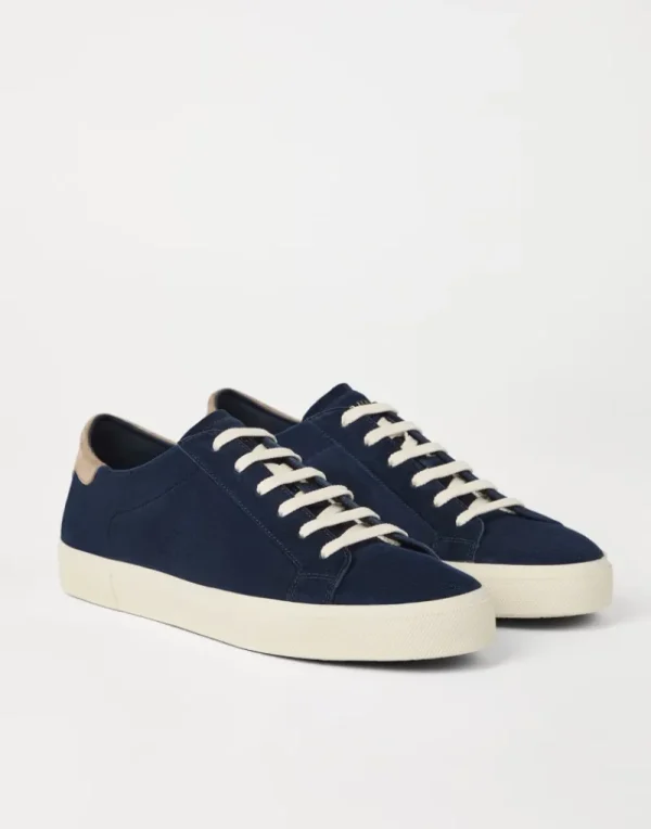 Sneakers-Brunello Cucinelli Sneakers in camoscio Blu Marine (CQE72)