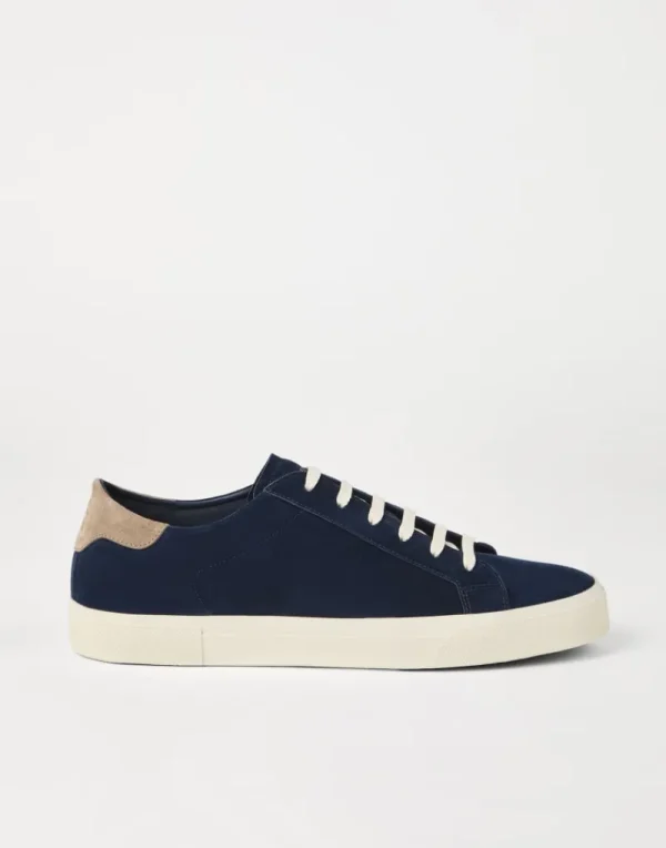 Sneakers-Brunello Cucinelli Sneakers in camoscio Blu Marine (CQE72)