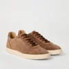 Sneakers-Brunello Cucinelli Sneakers in camoscio lavato con suola in lattice Marrone (C2692)