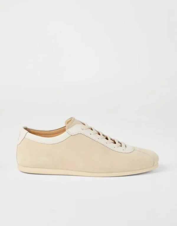 Sneakers-Brunello Cucinelli Sneakers in camoscio lavato Latte (CIX77)