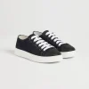 Scarpe-Brunello Cucinelli Sneakers in denim no fade con monile Off-White (C001)