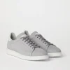 Sneakers-Brunello Cucinelli Sneakers in nabuk Grigio Perla (CUO38)